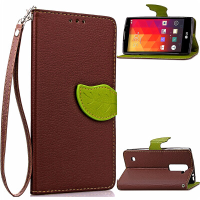 

Brown Design PU Leather Flip Cover Wallet Card Holder Case for LG Spirit 4G