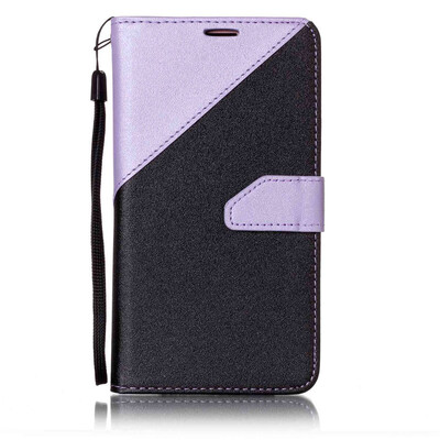 

Black + light purple Design PU Leather Wallet Case Classic Flip Cover with Stand Function and Credit Card Slot for SAMSUNG Galaxy