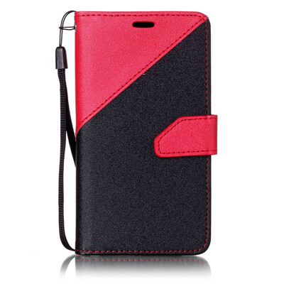 

Black + red Design PU Leather Wallet Case Classic Flip Cover with Stand Function and Credit Card Slot for SAMSUNG Galaxy A3 /A310