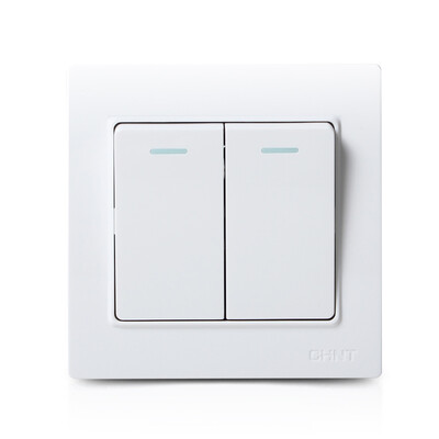 

Zhengtai CHNT socket panel switch socket double open single control Ya white 7L series NEW7-L00300