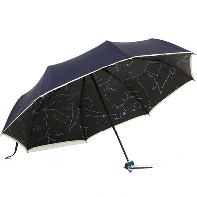 

Jingdong supermarket] paradise umbrella summer sky black plastic creative three fold sun umbrella sunny umbrella 33227E light purple