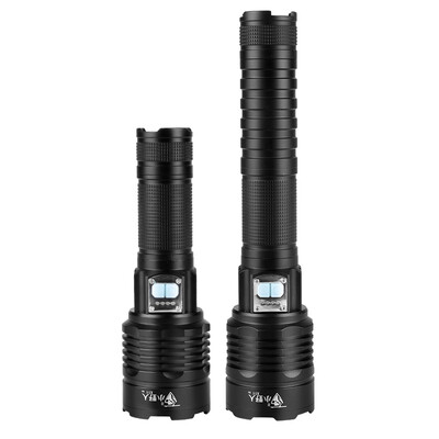 

Savage Charger Highlight Flashlight Searchlight LED Self-Propelled Flashlight Outdoor Camping Lighting Long-range zoom Self-defense lamp with Shoul stick security patrol night effect good X11 short section