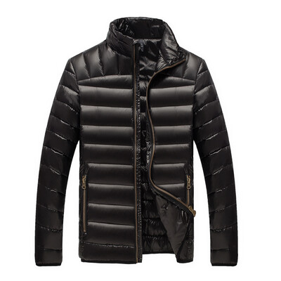 

Antarctic men 90 white duck down collar hit color warm down jacket Y1616 black