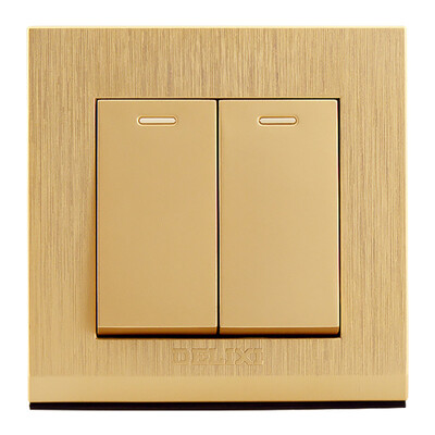 

Delixi (DELIXI) switch socket panel four open single control brushed gold series