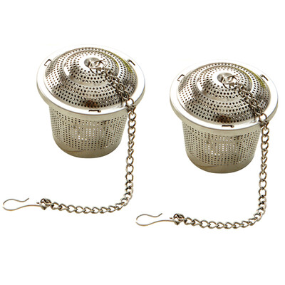 

ORZ 2PCS Stainless Steel Spice Tea Strainer Mesh Infuser Tea Ball Strainer Reusable Loose Tea Leaf Herbal Filter Infuser