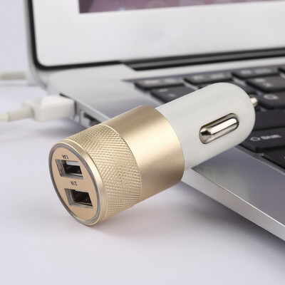 

Новое универсальное автомобильное зарядное устройство Hanfu с 2 портами USB для Iphone 6 / 6S / 6 Ipod / Ipad Samsung