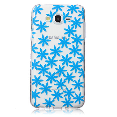 

Blue chrysanthemum Pattern Soft Thin TPU Rubber Silicone Gel Case Cover for SAMSUNG GALAXY J7