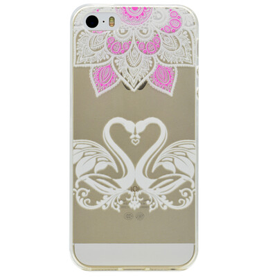 

Swan Pattern Soft Thin TPU Rubber Silicone Gel Case Cover for IPHONE 55S5SE