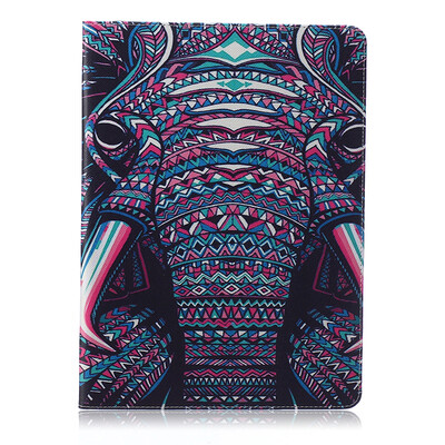 

Elephant nose Style Embossing Classic Flip Cover with Stand Function and Credit Card Slot for iPad Pro 12.9