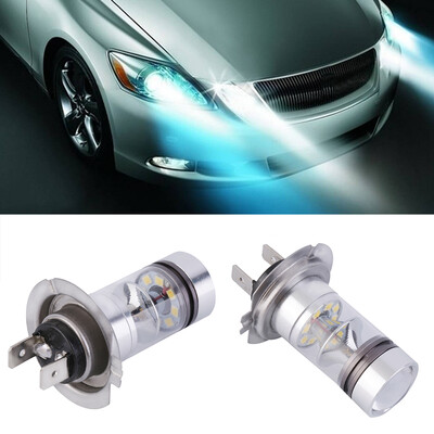 

1x HID White H7 6000K 100W LED 20-SMD Projector Fog Driving DRL Light Bulb