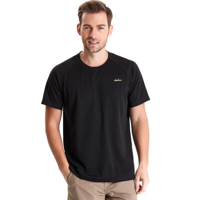 

Carring (clothin) быстросохнущая футболка мужская наружная спортивная с короткими рукавами свободная круглая шея дышащая быстросохнущая одежда CT13306 черный 2XL код