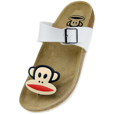 

PaulFrank рот обезьяны клип палец прохладно тапочки мужчины и женщины пары наружная пляжная обувь мода пробка тапочки PF571 белый 42 ярдов