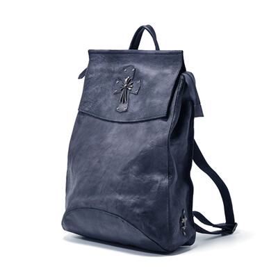 

Dirirab Genuine Leather Backpack Shoulder Bag Import Leather Leather Bag Simple Fashion Retro Double Back Handbag Travel Bag