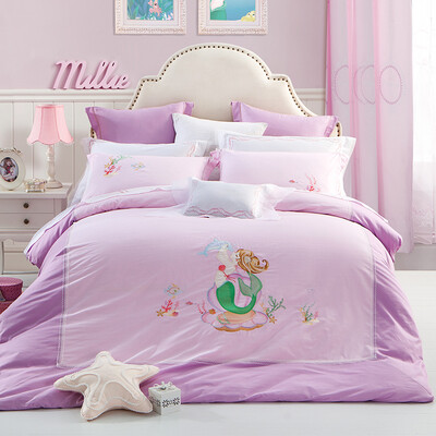 

【Jingdong Supermarket】 Tang Bedding Home Textiles Children's Cotton Embroidery Cartoon Four-piece Set of Simple Bed Sheets Adventure Ocean Blue 1.8m Bed 220 * 240cm