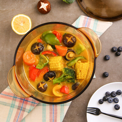 

Jingdong supermarket] Le Meiya (Luminarc) French imports of amber pot glass pot straight pot soup pot high temperature 3L