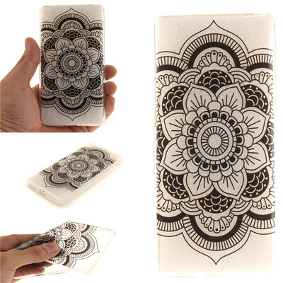 

Черное солнце цветок шаблон Мягкий тонкий ТПУ Резиновая крышка случая силикона геля для SONY Xperia XA