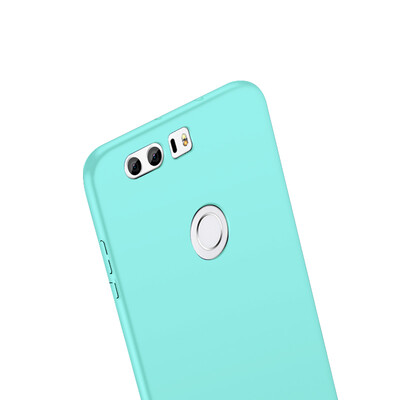 

ESCASE glory 8 phone shell Huawei glory 8 mobile phone sets Huawei phone shell all-inclusive paint skin feeling series hard shell skin feel blue