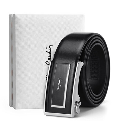 

皮尔卡丹（pierre cardin）男士牛皮休闲腰带简约潮流皮带 JFA81210310AA黑色