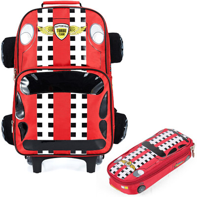 

Mobile baby (AUTOKIDS) primary school student drawbars bag 3D car detachable drop pupil 1 - 4 year drop burden boy backpack shoulder bag pencil bag orange ak1152