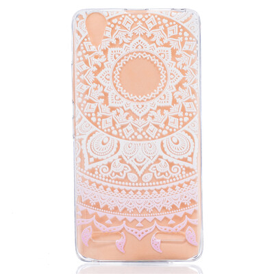 

White pattern Pattern Soft Thin TPU Rubber Silicone Gel Case Cover for Lenovo A6000