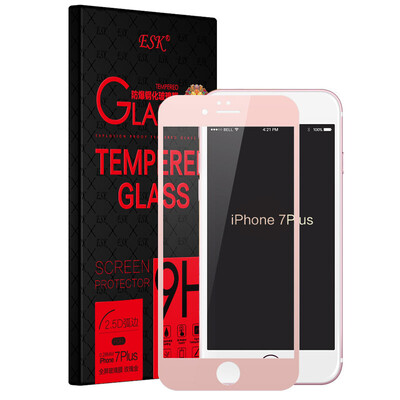 

ESK iPhone7 Plus закаленного стекла мембраны Apple, 7 Plus полный экран высокой четкости фильм 0.28mm Взрывозащита телефон фильм JM94- розового золота