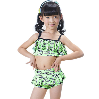 

Qiaohai QIHAI 6615-5 cute children swimsuit girls split two-piece Korean version of the hot spring swimwear M code