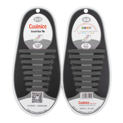 

1 Set / 16pcs Новый Новизна Нет завязывать шнурки эластичного силикона обувные кружева Unisex