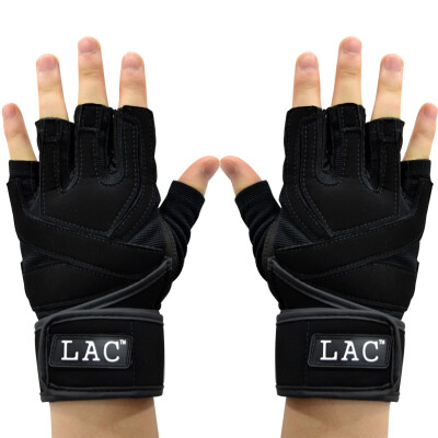 

LAC fitness gloves men and women sports equipment dumbbell exercise half finger glove training gym extended wrist non-slip riding gloves XL