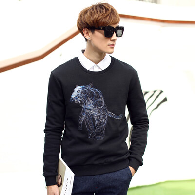 

Magic Fashion Men ' Sweater Future Series Fashion Embroidery Sweater MFW0758080 Black