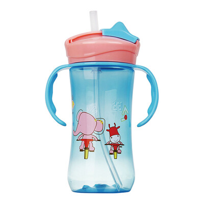 

Jingdong supermarket] gb good boy bouncing straw training cup 320ML-animal series (light blue