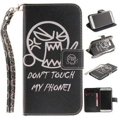 

Do not touch me Design PU Leather Flip Cover Wallet Card Holder Case for SAMSUNG GALAXY S7