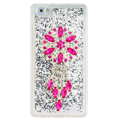

Dynamic Quicksand Glitter Liquid Soft TPU Case Cover For HUAWEI P8LITE