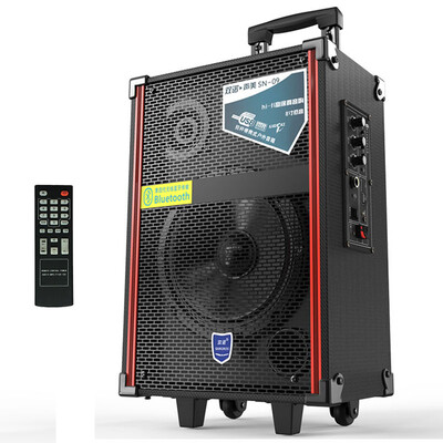 

Двойное обещание SN-09 8-дюймовый бас Bluetooth-динамик открытый квадратный танец аудио портативный стержень динамик мобильный громкоговоритель большой мощности нет пшеницы черный