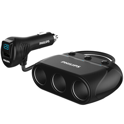 

Оригинальный Philips dlp2019 Многофункциональный автомобиль Зарядное устройство Авто-прикуриватели 12 В 1A 120 Вт высокое Мощность