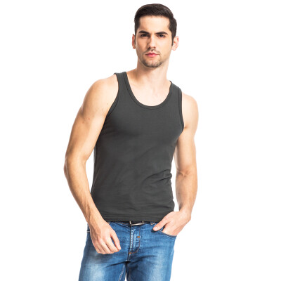 

Jingdong supermarket] three guns men's vest Shu skin Lycra cotton round neck male vest special white