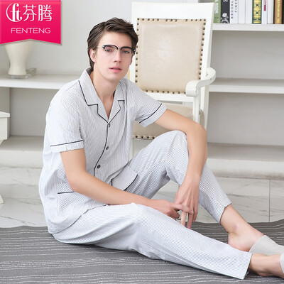 

[Супермаркет] Jingdong Фен Тенг пижам 2017 летом новый мужской с короткими рукавами костюм спортивный костюм брюки простой J9723784 XXL