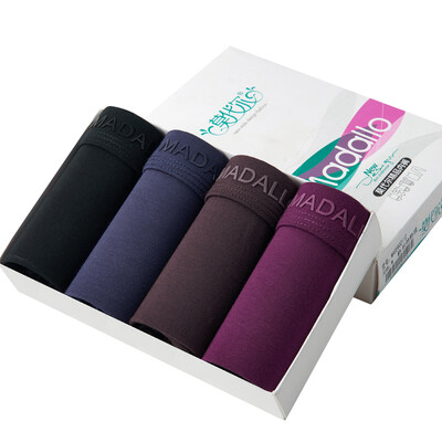 

Modal MADALLO men&39s underwear solid color towel Dijiao men&39s flat pants 4 mixed color gift box L