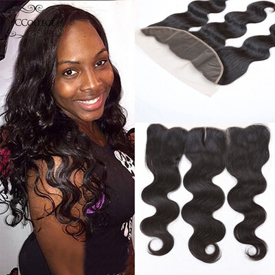 

CCollege Hair 8A Virgin Peruvian Body Wave Lace Frontal 13x4 Full Lace Frontals Virgin Human Hair Frontal 100% human hair