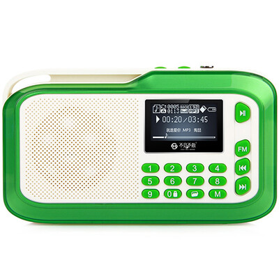 

See me here LV390 card radio old man Walkman old portable mp3 player mini small speaker crystal green