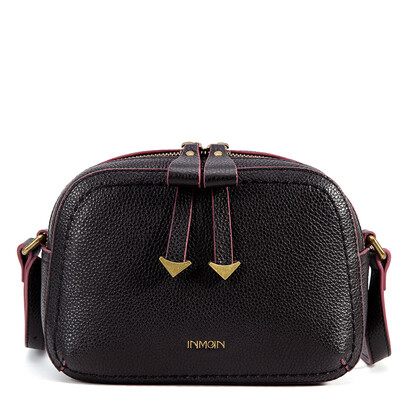 

Yan Man (INMAN) the first layer of cowhide handbags personalized wild shoulder Messenger bag fashion women's shoulder bag butterfly pull card Ms. small bag 6871030037 midnight black