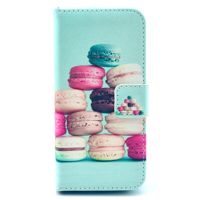 

Cake Design PU Leather Flip Cover Wallet Card Holder Case for IPHONE 5