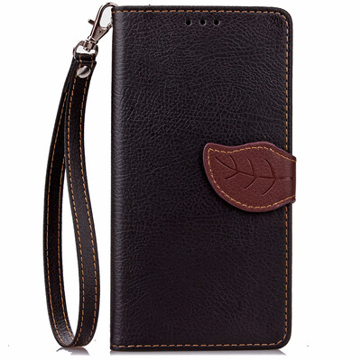 

Black Design PU Leather Flip Cover Wallet Card Holder Case for Lenovo S850