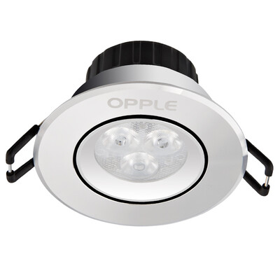 

Oupu освещение привело прожекторов downlight потолочный свет алюминий высокий серебряный раздел 3 только установлен 3 Вт белый свет 6500K отверстие 6-7 см