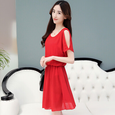 

Siba дома 2017 летняя юбка платье большой размер женщин свободная юбка моды S62A0353A30XL красный XL