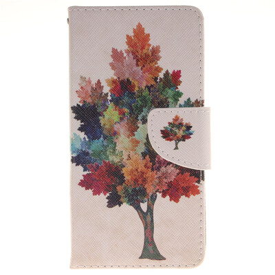 

Colorful tree Design PU Leather Flip Cover Wallet Card Holder Case for HUAWEI P8 Lite