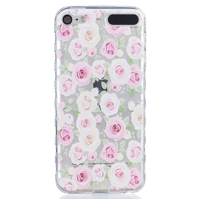 

More roses Pattern Soft Thin TPU Rubber Silicone Gel Case Cover for iPod Touch 5/6