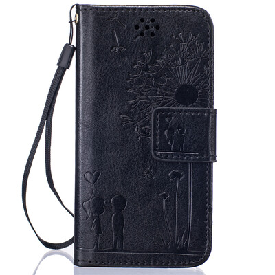 

Черные Любители и одуванчика Стиль Тиснение Классический откидная крышка с подставкой Функция и слот кредитной карты для iPod Touch 5/6