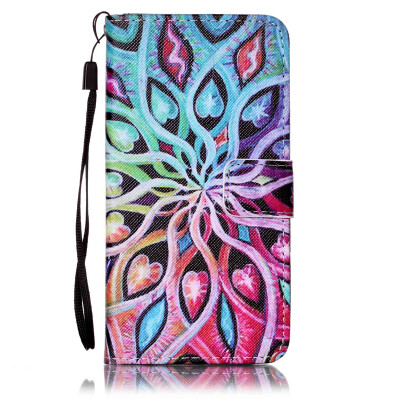 

Flower Design PU Leather Flip Cover Wallet Card Holder Case for SAMSUNG A510