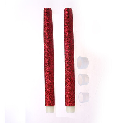 

9 дюймов растаял водить конусом свечи с таймером, батарейки, Бургундии, упаковка 2