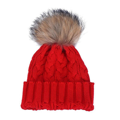 

MyMei Womens Rabbit Fur Hat Knit Woolen Yarn Warm Hat